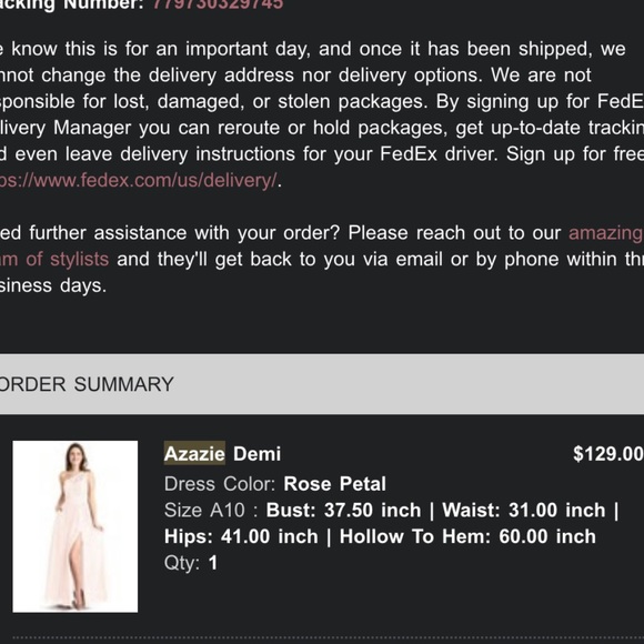 Azazie Demi Bridesmaid Dress - Rose Petal (VERY pale pink, almost cream/blush.) - Picture 10 of 10